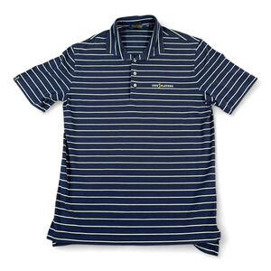 Ralph Lauren Polo Golf Shirt Adult LARGE Blue Striped The Players Tournament